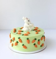 Торт Зайчики с морковочками